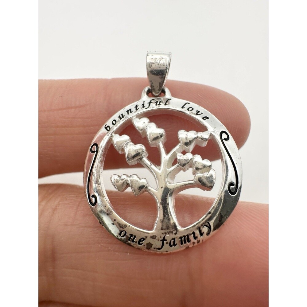 Sterling Silver 925 Family Tree Pendant Bountiful Love